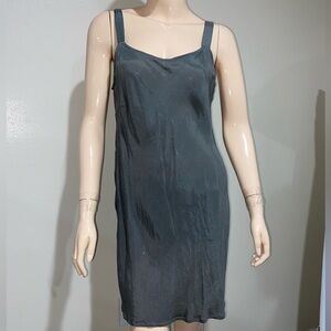green Slip Dress